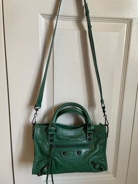 BEAUTIFUL BALENCIAGA LE CITY MINI BAG IN EMERALD GREEN PERFECT CONDITION!